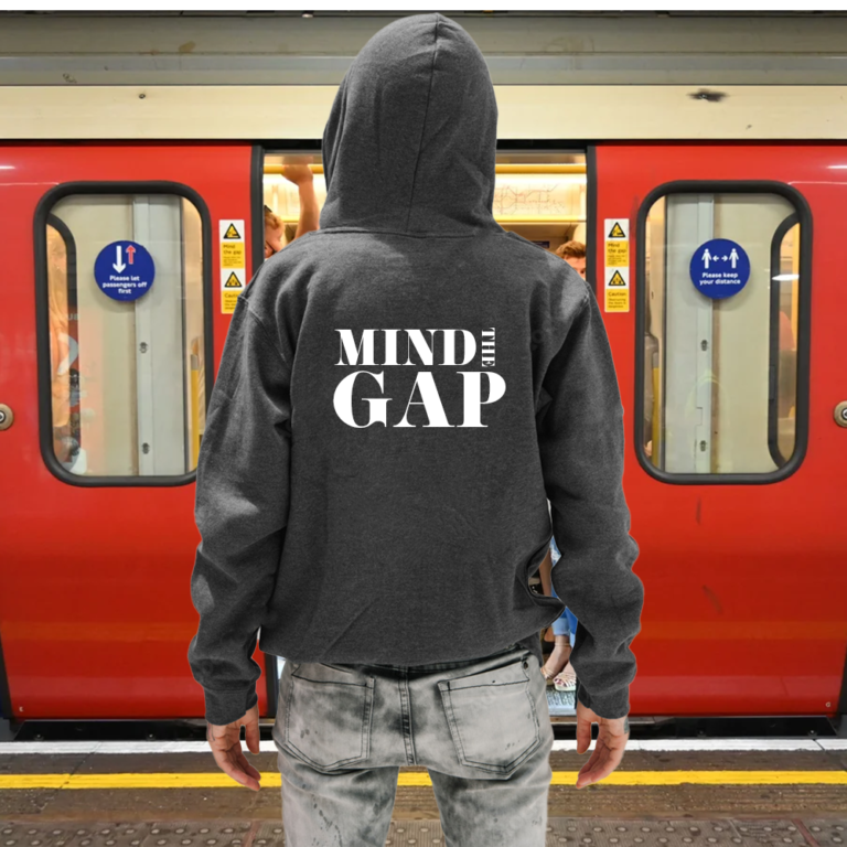 Mind the gap hoodie 768x768